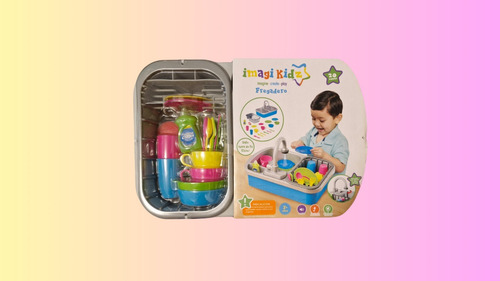Fregadero De Cocina Con Utensilios Y Canasta Imagi Kidz
