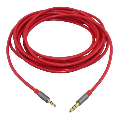Cable Aux De Audio Estereo 3,5 Mm | M/m | 1,5 M, Rojo