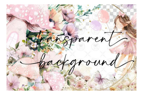 Kit Imagenes Clipart Png Hadas Haditas Rosa Acuarela Bcb01