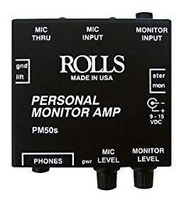 Rolls Pm50s Monitor Personal Amplificador