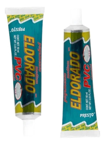 Pegamento Pvc Tubo Sanitario 60ml Presto El Dorado (2 Pzs)