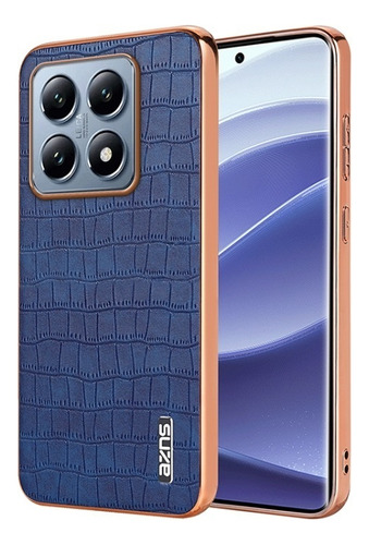 Funda Anticaída Textura Cocodrilo Para Xiaomi 14t Pro
