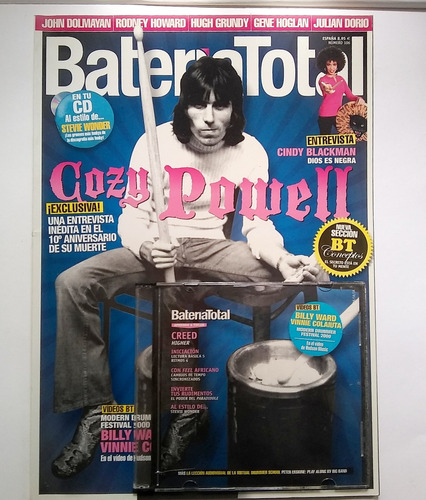 Cozy Powell - Revista Batería Total Con Cd
