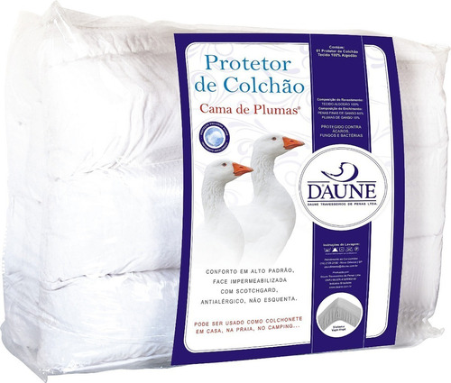 Pillow Top Colchão Daune 15% Plumas 85% Penas De Ganso King