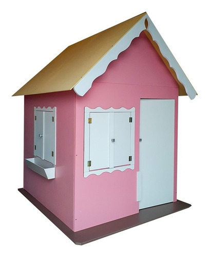Casinha De Brinquedo Rosa Com Pé E Com Porta - Criança Feliz