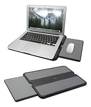 Comprar Max Smart Almohadilla De Regazo Portátil Para Laptop, Escritorio Para Portátil Con Bandeja Retráctil Para Mouse, Protector Térmico Antideslizante, Mesa De Soporte Para Computadora, Estación De Trabajo