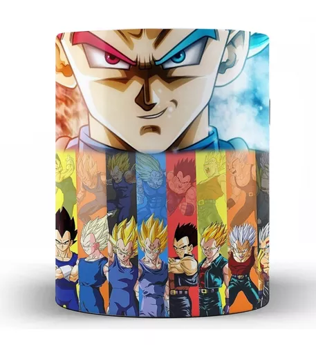 Caneca Dragon Ball Super Goku/vegeta Desenho Fases Evolução