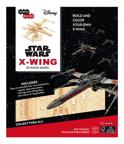 Star Wars: X-wing - Libro Y Modelo Para Armar 3d-madera