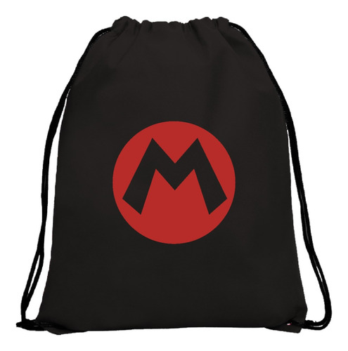 Mochila Morral Poliester Mario Bros Clásico Full