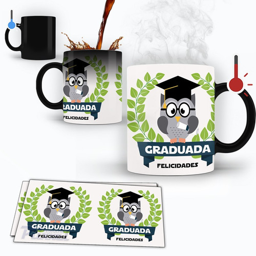 Taza Mágica Graduado O Graduada Felicidades Regalo Evento