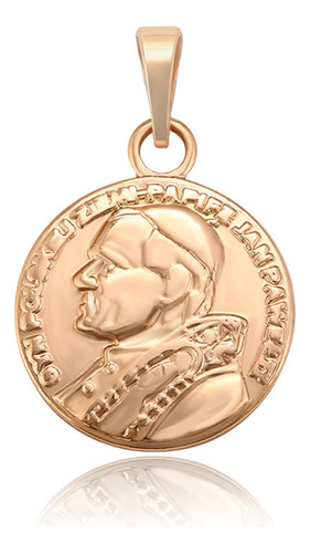 Dije Oro 18k Lam Juan Pablo Il Papa Elegante Medalla Regalo