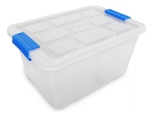 Caja Organizadora De Plastico Transparente 12.5 L Con Tapa C