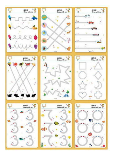 Caderno Para Crianças Com Caneta Apagável E Borracha