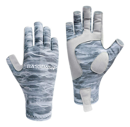 Bassdash Altimate - Guantes De Pesca Sin Dedos Con Proteccio