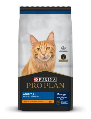 Alimento Pro Plan OptiAge Adult 7+ para gato senior sabor pollo en bolsa de 3kg
