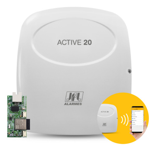  Kit De Alarme Jfl Active 20 Com Modulo Ethernet Me-05