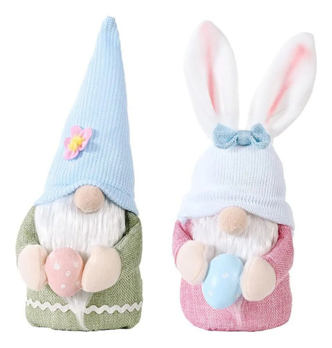 Enanos De Pascua, Hermosa Decoración De Conejitos De Pascua