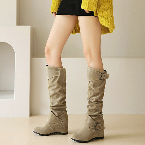 Zapatos De Mujer Con Cuña Para Aumentar La Altura, De Tacón