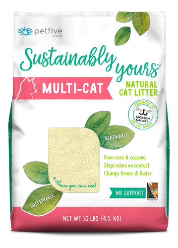 Sustainably Yours Arena Natural Para Gatos, Varios Gatos, 10