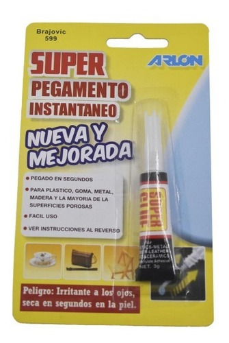 Pegamento Instantaneo Super Adhesivo Arlon (gotita) X3 Un)