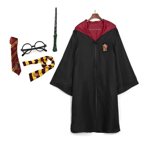 Disfraz Harry Potter Niños Con Lentes Bufanda Corbata Varita