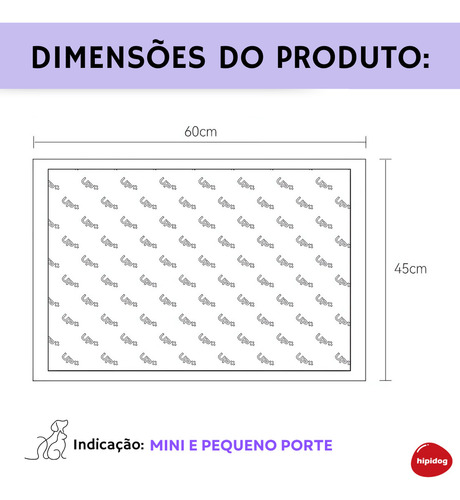 Tapete Higiênico Cães 60x45 50un Absorção Higiene Pet Up