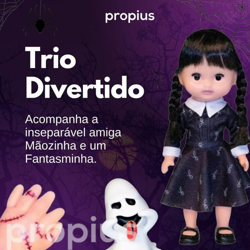 Muñeca con forma de vaca de la familia Addams con manita, 31 cm