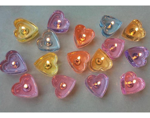 40 Piezas Amor Corazón En Forma De Plástico Transparente