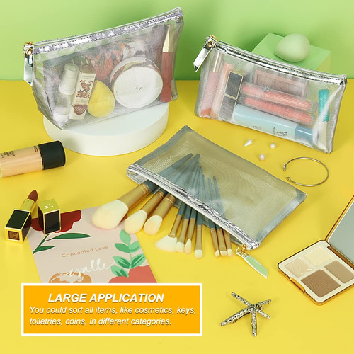 Bolsa De Maquillaje De Malla De Besharppin, Bolsas Cosmética
