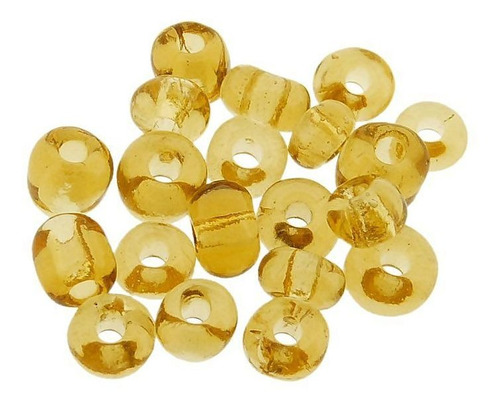 Miçangas Miçangão 6/0 Vidro Dourada 100gramas Cor Dourado