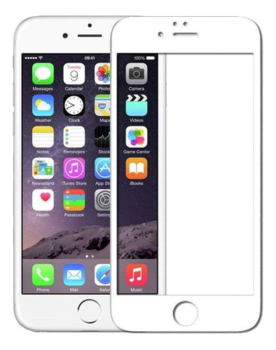 Vidrio Templado Full Cover Para iPhone 6/6s Plus Blanco Otec