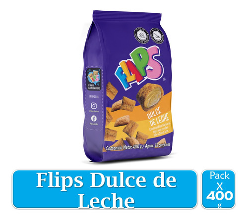 Cereal Relleno Flips Chocolate Bolsa X 400 Gr