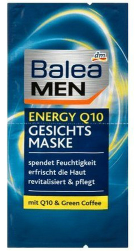 Mascarilla Facial Balea Men Energía Q10, 16 Ml (2 Unidades)