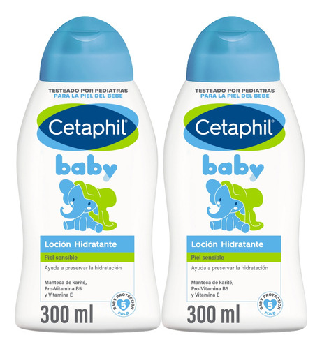 Combo X 2 Cetaphil Baby Loción Hidratante 300 Ml