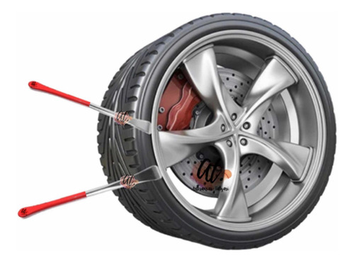 Kit Espátulas 40cm Desmontar Llantas Moto + Parches Rs1