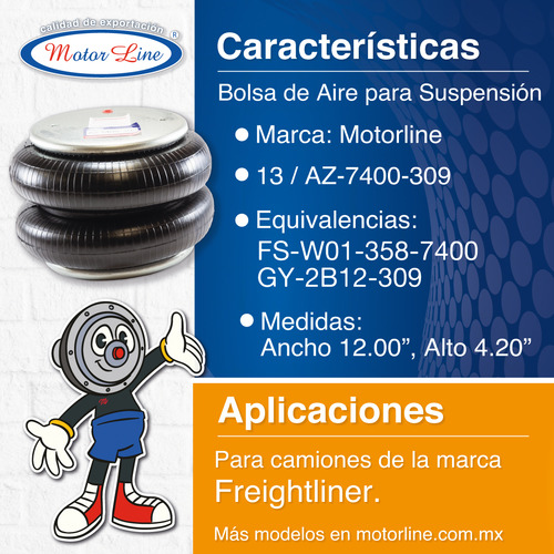 013 / Bolsa De Aire Para Suspensión / Freightliner