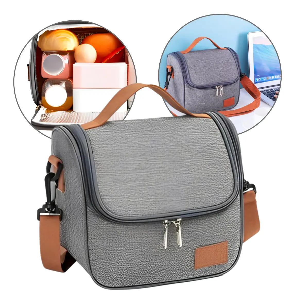 Bolsa Térmica Lancheira Marmita Impermeável Marmiteira Merendeira 7 Litros Alça Tranversal Ajustável Removível
