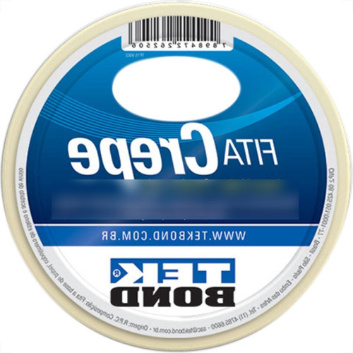 Fita Crepe Tekbond 24mm X 50mt - Kit C/5 Unidades