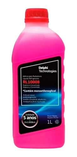 Aditivo Radiador Super Concentrado Vermelho Rosa Delphi 1l