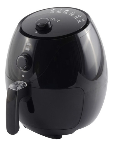 Freidora Eléctrica De Aire Sin Aceite 2.4l Tedge Color Negro