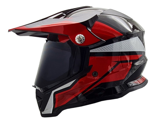 Casco Multiproposito Ghb  Rojo / Negro Dot