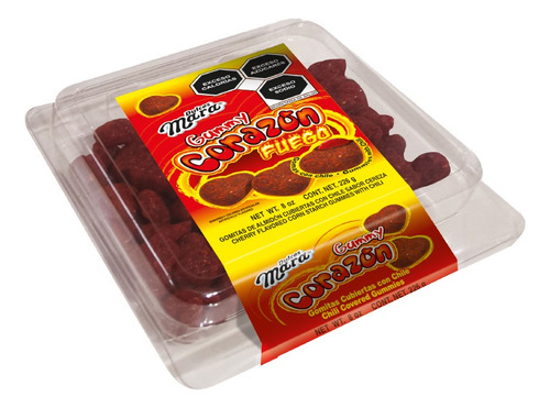 Gummy Corazon Fuego En Clamshell