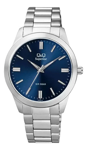 Reloj Q&q Acero Inoxidable Esfera Azul S392j212y 