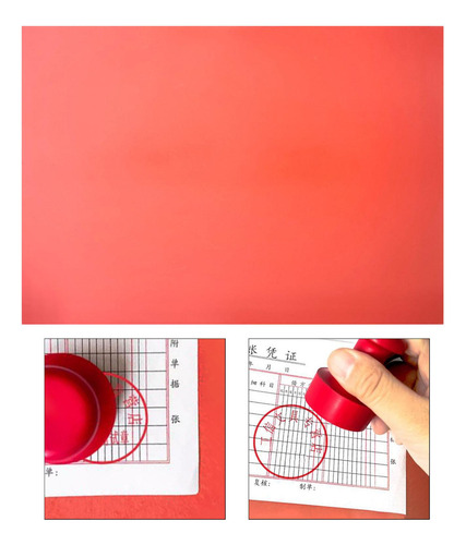 Hoja De Sello De Goma A4 Tamaño Fácil Corte Rojo Naranja