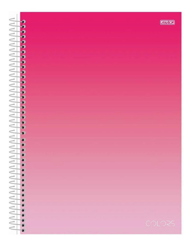 Caderno Universitário Colors 10 Materias 160 Fls C.d. - S.d. Cor Rosa