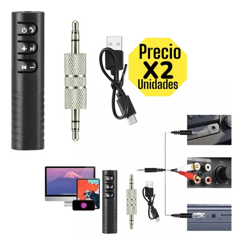 Adaptador Receptor De Musica Audio Bluetooth Auxiliar Carro