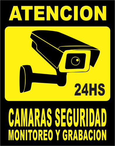 Cartel Propiedad Camaras Seguridad Monitoreo Grabacion 22x28