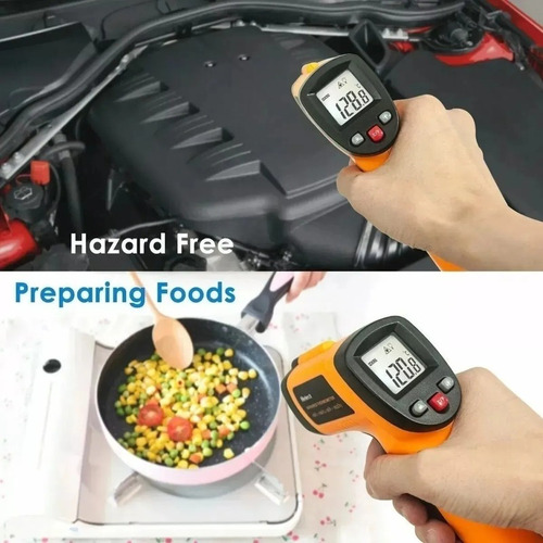 Imagem 4 de 4 de Termômetro Laser Digital Profissional Industrial E Culinário