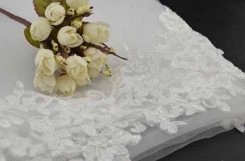 Imagen 7 de 7 de Velo Mantilla 3mx1.50m De Largo Española Novia Ivory Blanca