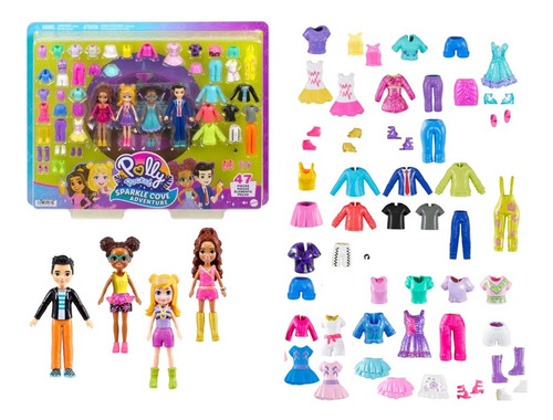 Set De Moda Polly Pocket 100 Piezas Coleccion Aventuras